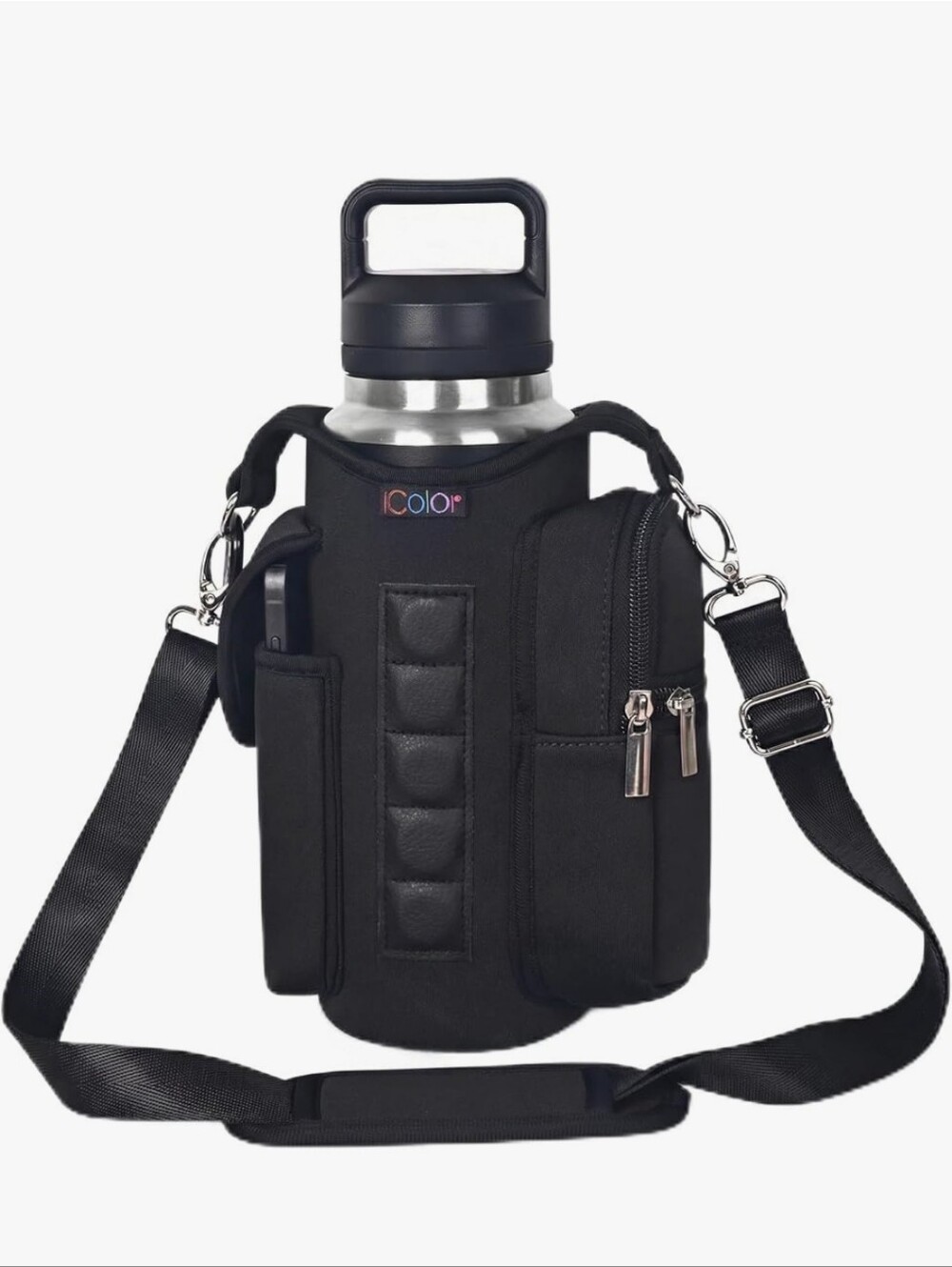 New Icolor Black Insulated Magnetic Bottle Carrier